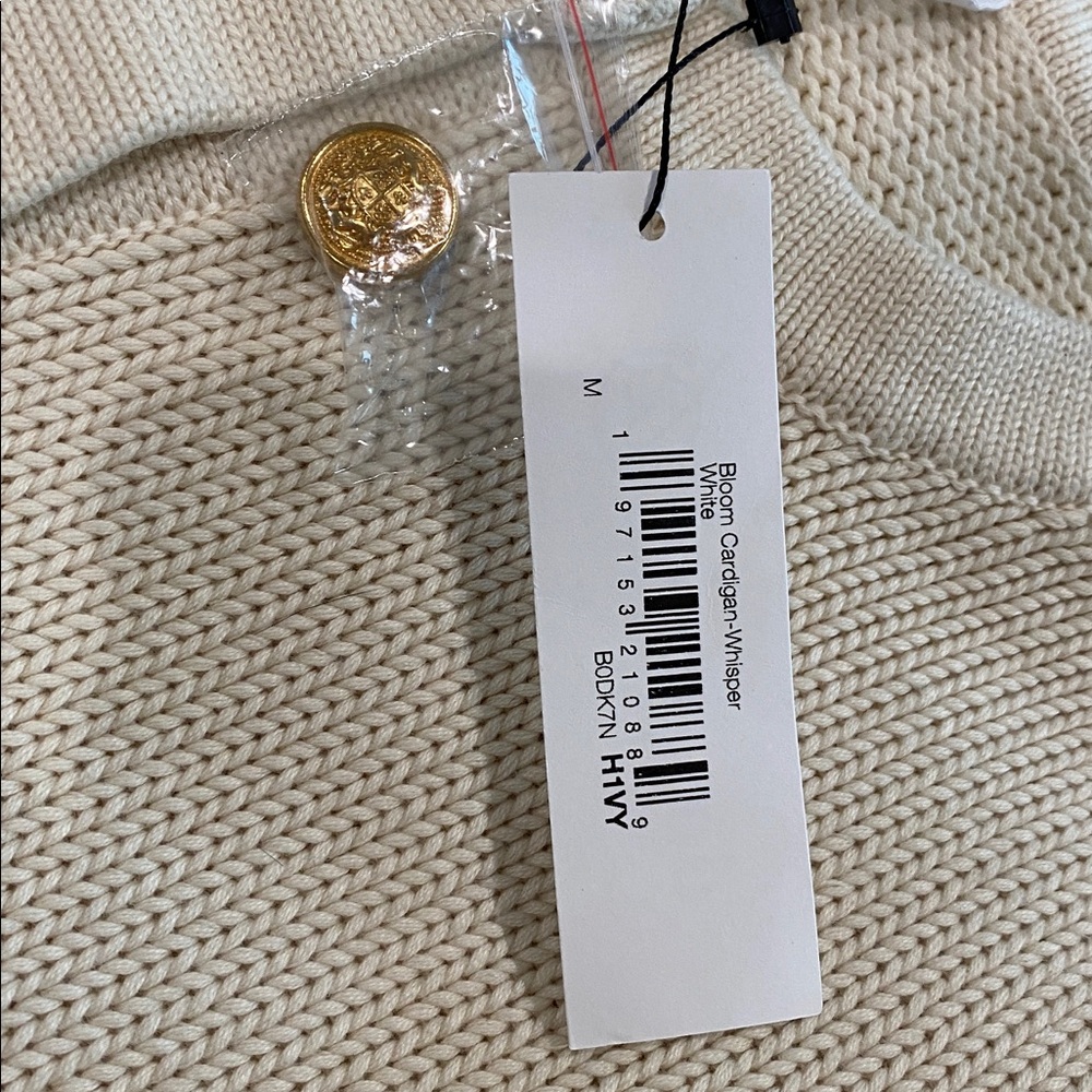 NWT ladies The Drop Bloom gold button nautical Cardigan size medium - Picture 2 of 11